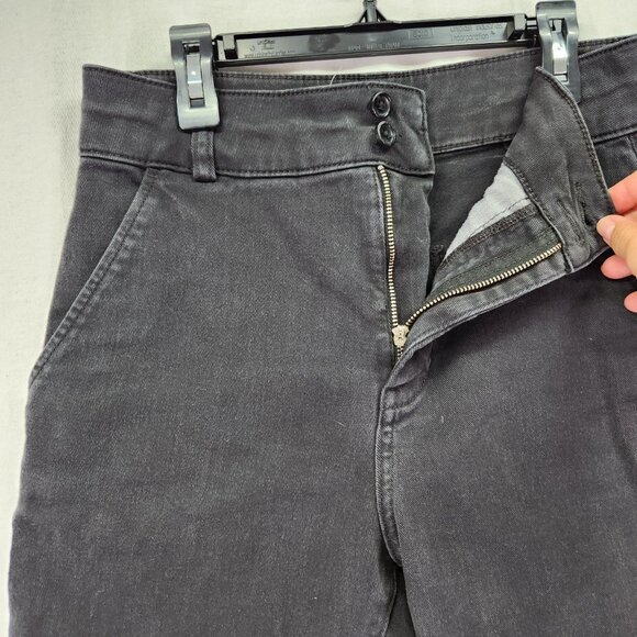 Everlane The Utility Straight Leg Pant Size 2 Faded Black High Rise Cropped - Picture 4 of 12